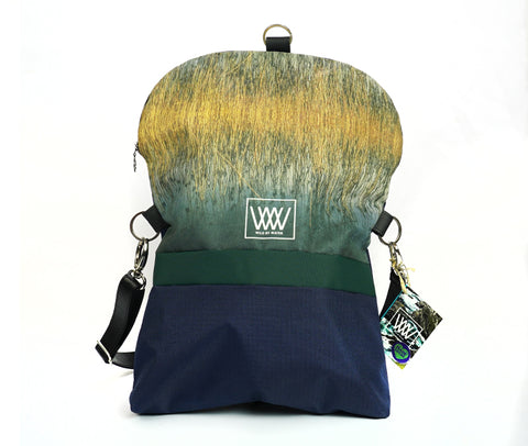 Eco-Suede Backpack – Blue Rushes