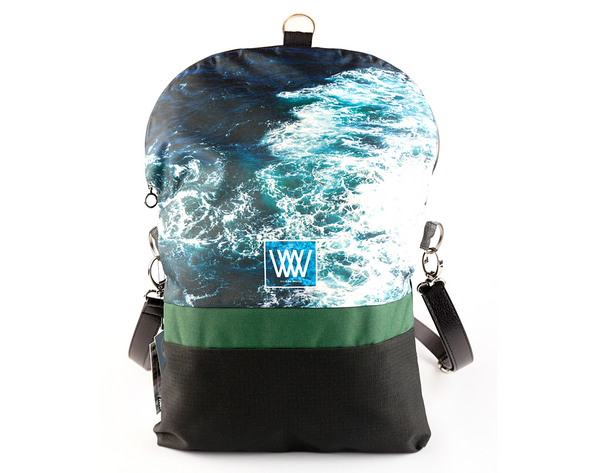 Wild by Water Backpack / Cross-body– Seabird Swirl